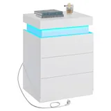 BTHFST White Nightstand with Charging Station, photograph 7 of 7 published for this piece